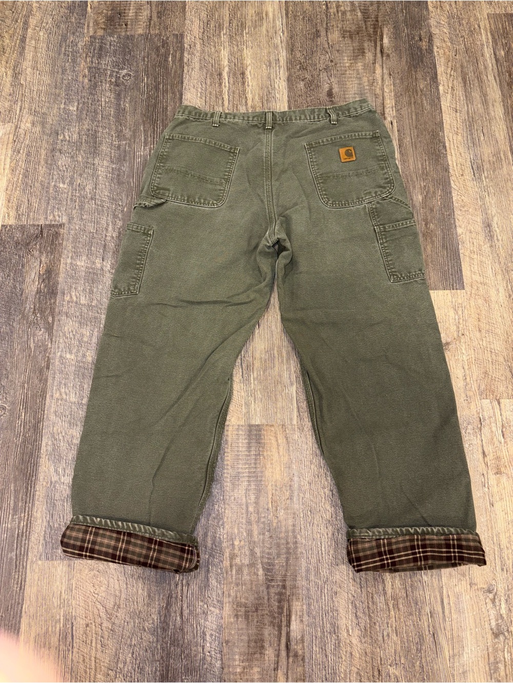 Vintage Carhartt B111 MOS Flannel-Lined Duck Canvas Utility Pants